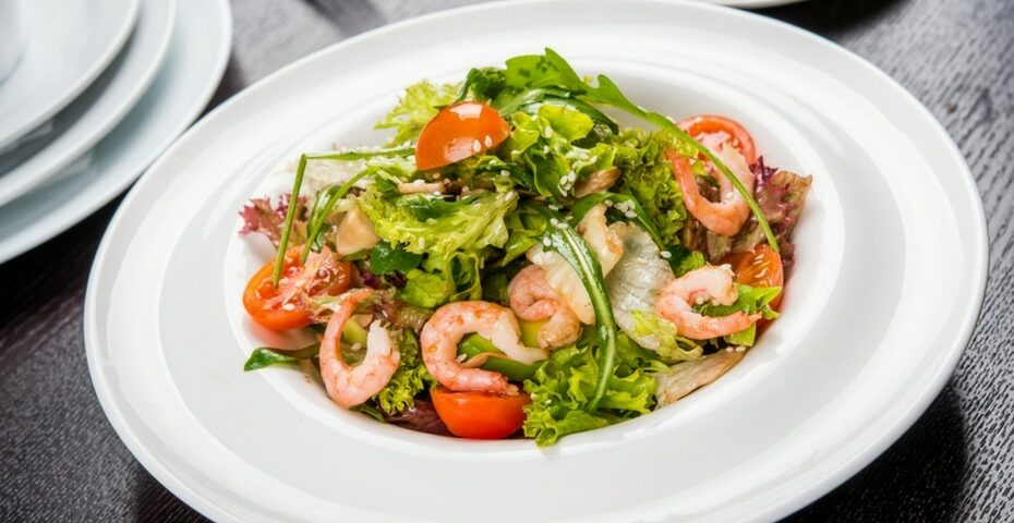 Langostinos cn ensalada
