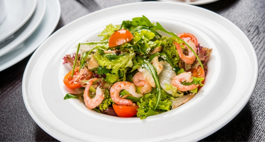 Langostinos cn ensalada